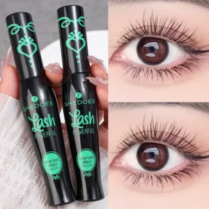 Long-lasting Mascara Waterproof 4D Silk Fiber Curling Volume Lashes Thick Lengthening Smooth Mascara Eyelash Extensions Makeup